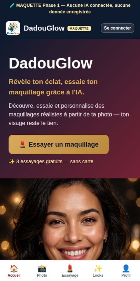DadouGlow — capture mobile réelle