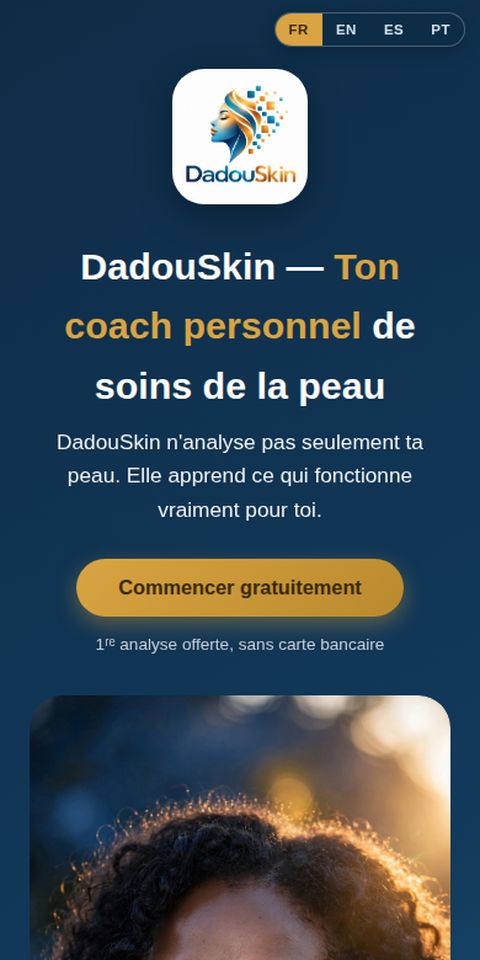 DadouSkin — capture mobile réelle
